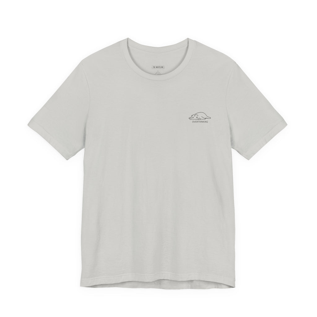 Minimalist "Overthinking Cat" T-Shirt – Unisex Jersey Short Sleeve Tee