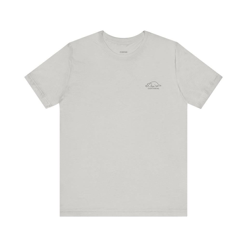 Minimalist "Overthinking Cat" T-Shirt – Unisex Jersey Short Sleeve Tee