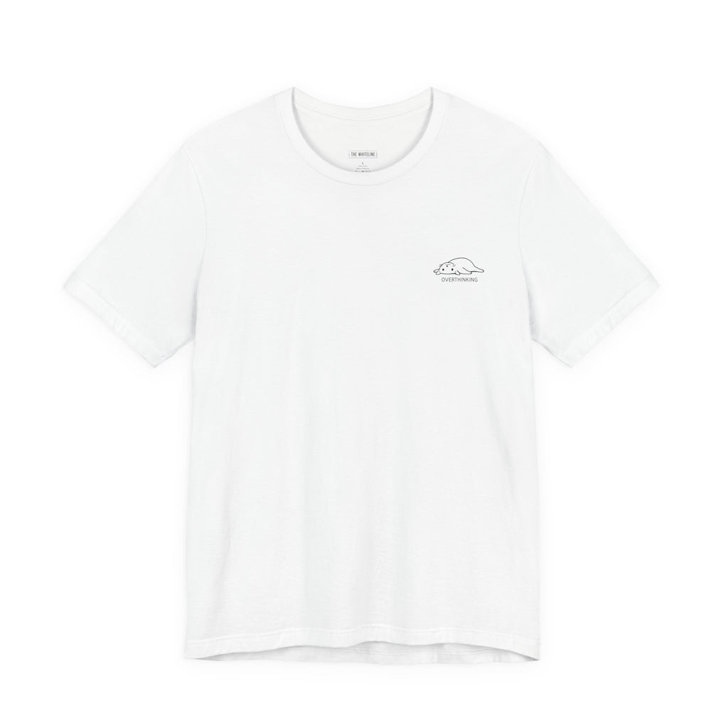 Minimalist "Overthinking Cat" T-Shirt – Unisex Jersey Short Sleeve Tee